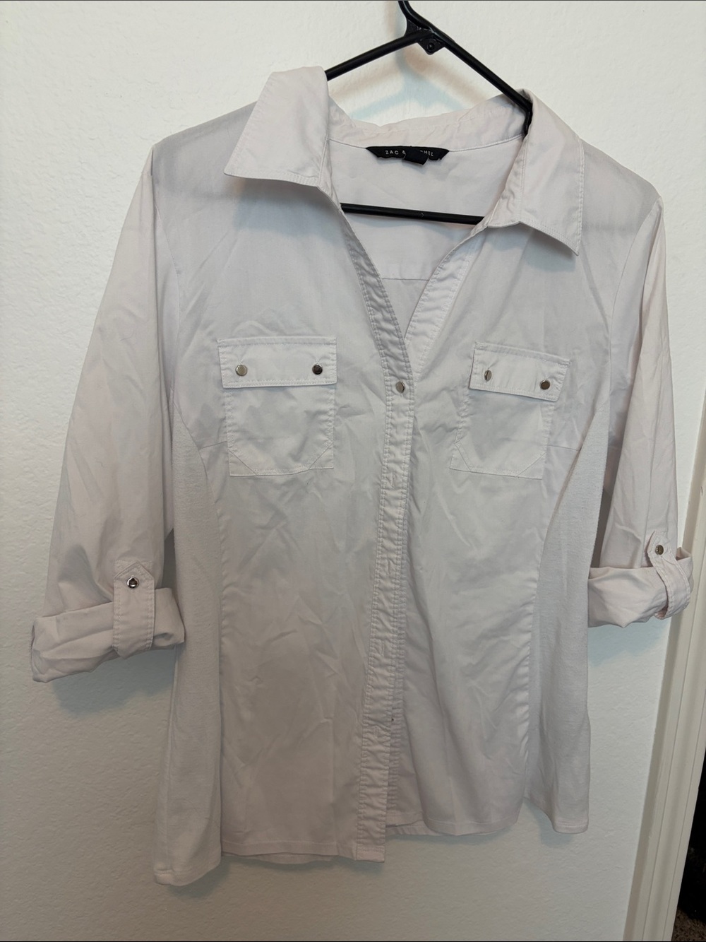 Zac & Rachel White Button-Down Shirt